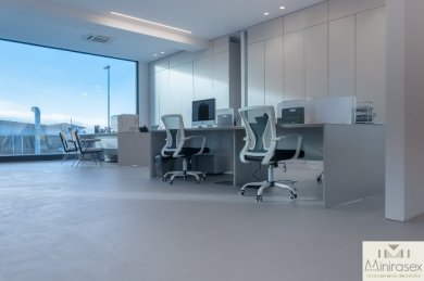 resin floor office
