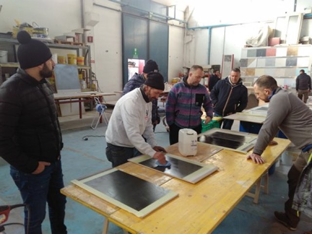 resin floor application courses